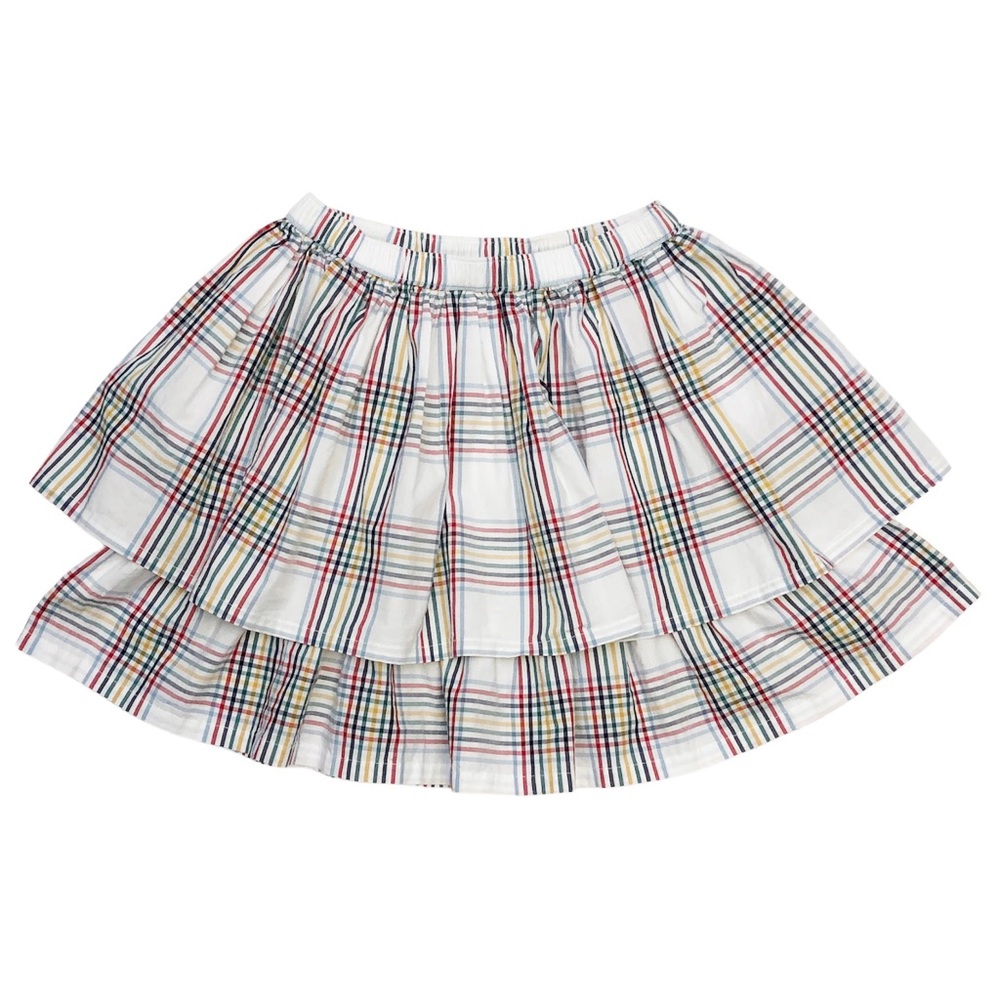 Hanna Andersson Sunny Plaid Ruffle Skirt 140 cm US 10